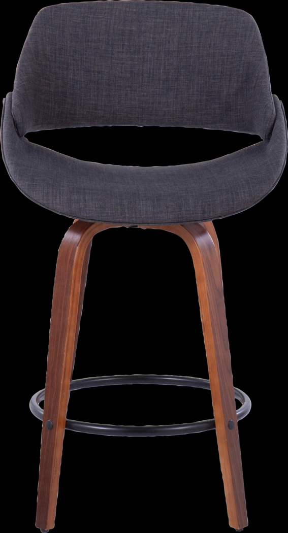 Inaran I Charcoal Swivel Counter Height Stool, Set of 2 - Thumbnail - Image 4