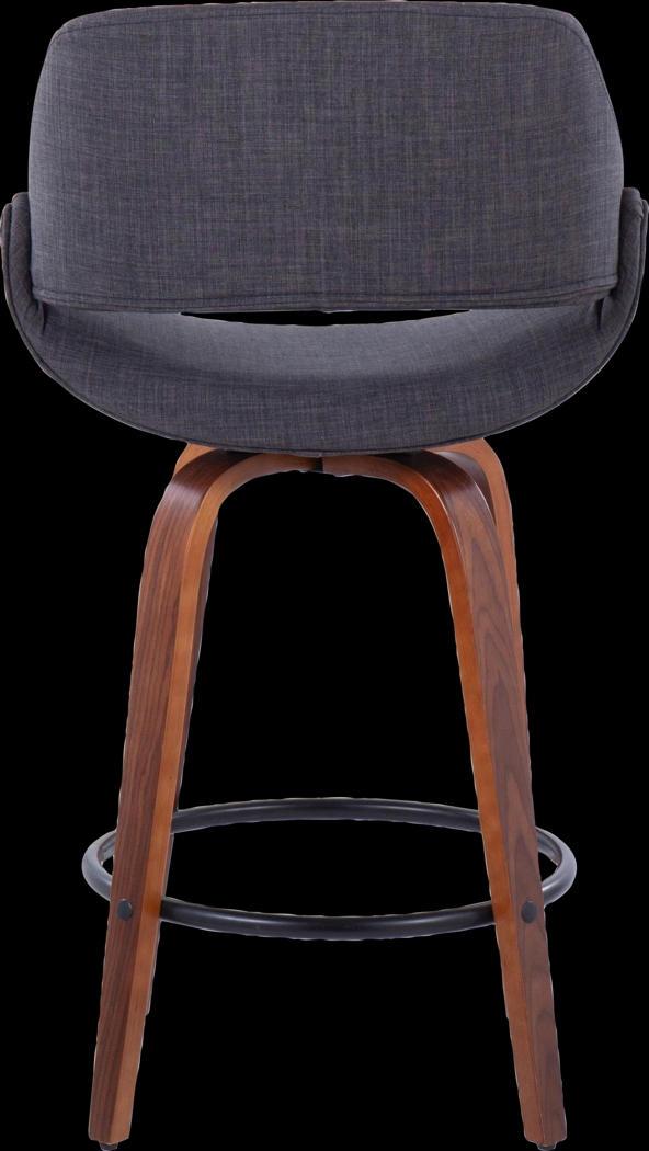 Inaran I Charcoal Swivel Counter Height Stool, Set of 2 - Thumbnail - Image 5