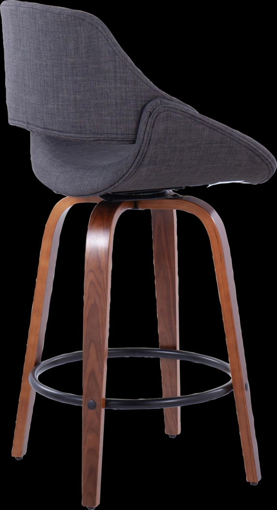 Inaran I Charcoal Swivel Counter Height Stool, Set of 2 - Thumbnail - Image 6