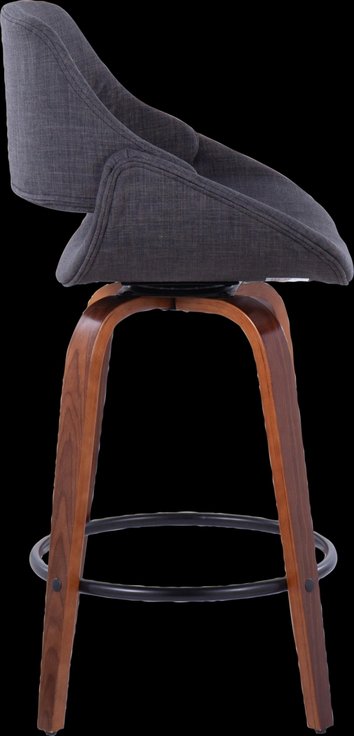 Inaran I Charcoal Swivel Counter Height Stool, Set of 2 - Thumbnail - Image 7