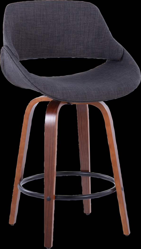 Inaran I Charcoal Swivel Counter Height Stool, Set of 2 - Thumbnail - Image 8