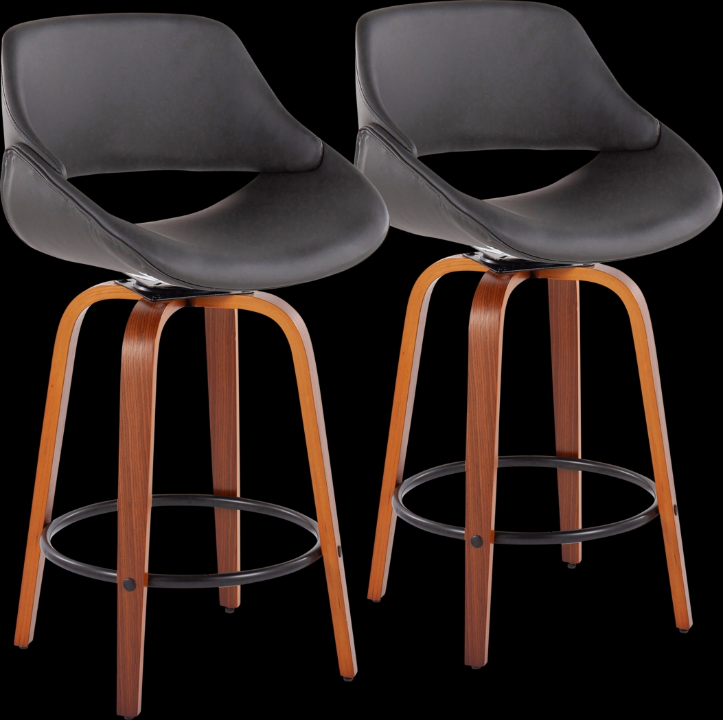 Inaran I Gray Counter Height Stool, Set of 2 - Thumbnail - Image 1