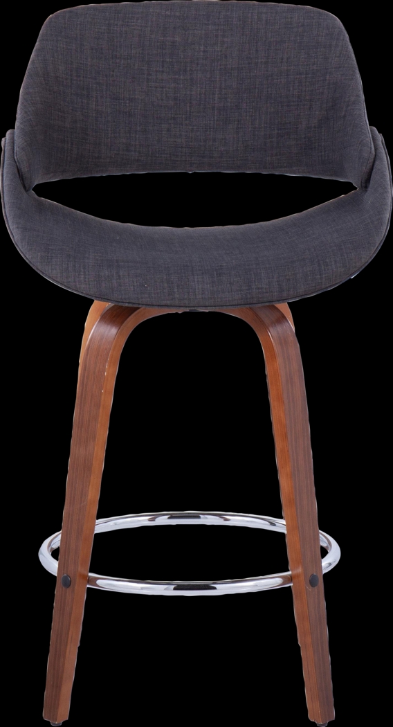 Inaran II Charcoal Swivel Counter Height Stool, Set of 2 - Thumbnail - Image 4