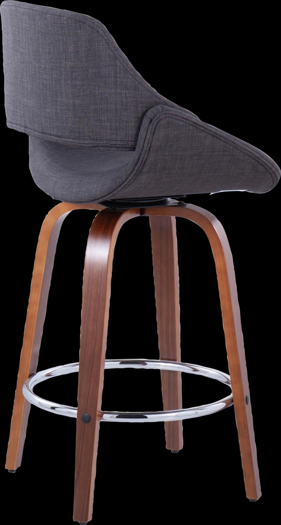 Inaran II Charcoal Swivel Counter Height Stool, Set of 2 - Thumbnail - Image 6