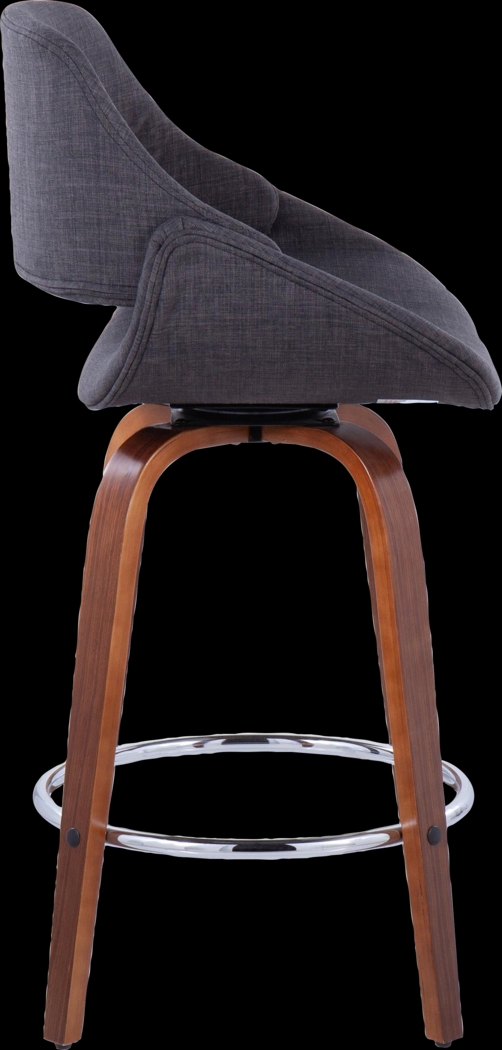 Inaran II Charcoal Swivel Counter Height Stool, Set of 2 - Thumbnail - Image 7