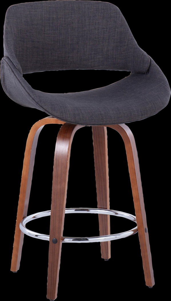 Inaran II Charcoal Swivel Counter Height Stool, Set of 2 - Thumbnail - Image 8