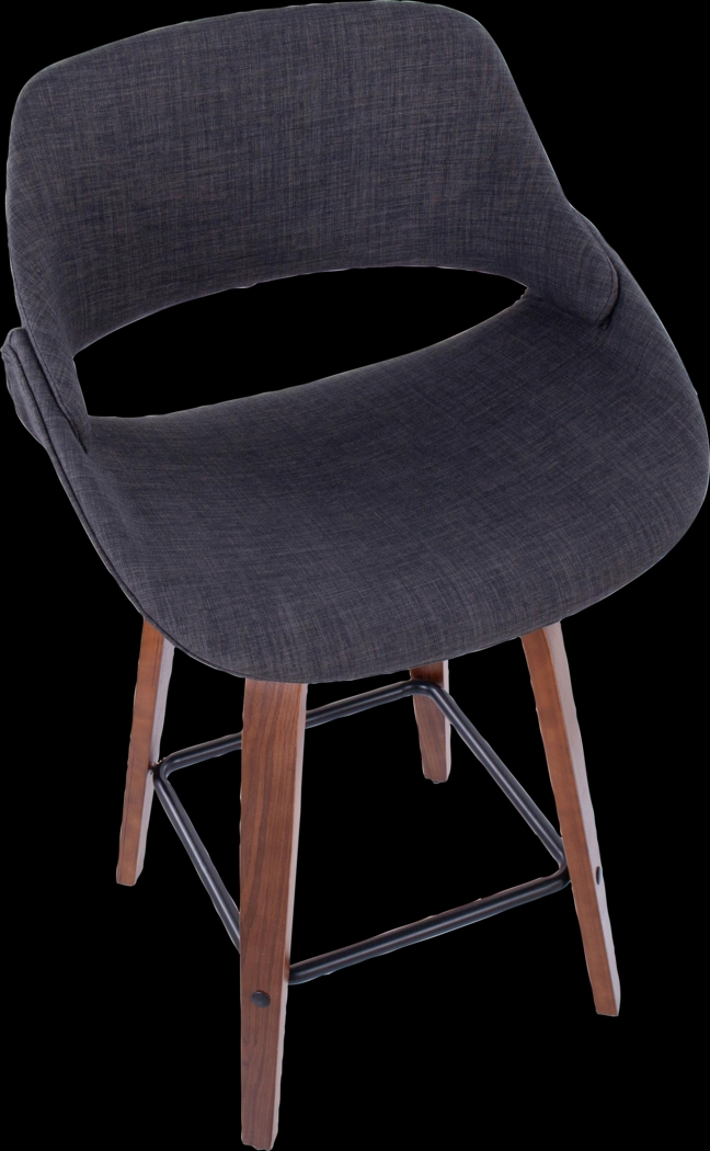 Inaran III Charcoal Swivel Counter Height Stool, Set of 2 - Thumbnail - Image 3