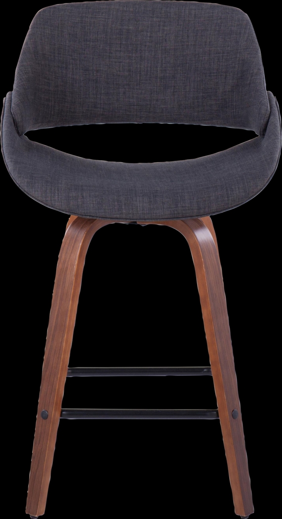 Inaran III Charcoal Swivel Counter Height Stool, Set of 2 - Thumbnail - Image 4