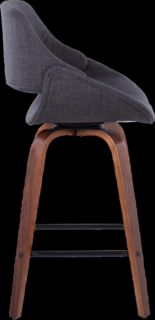 Inaran III Charcoal Swivel Counter Height Stool, Set of 2 - Thumbnail - Image 7