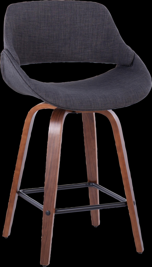 Inaran III Charcoal Swivel Counter Height Stool, Set of 2 - Thumbnail - Image 8