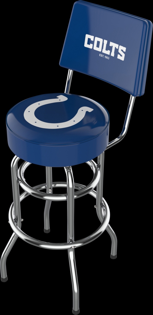 Indianapolis Colts Blue Swivel Barstool with Back - Thumbnail - Image 1