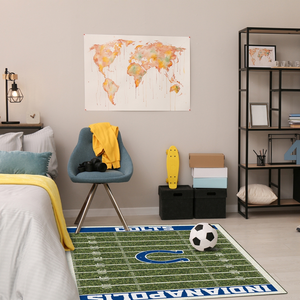 Indianapolis Colts Green 4' x 6' Rug - Thumbnail - Image 2