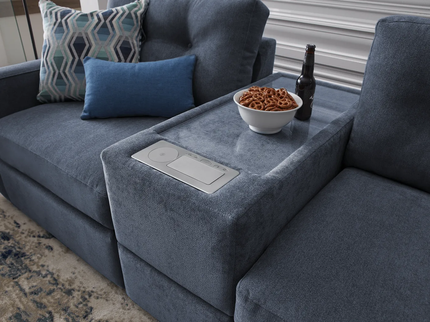 Indigo 7 Pc ModularOne Gel Foam Sleeper with Media Consoles - Image 21
