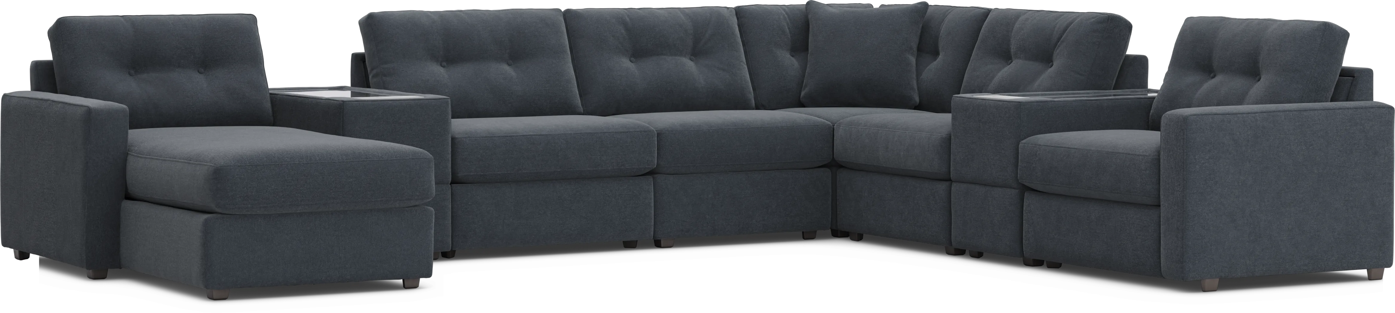 Indigo 8 Pc Power Reclining ModularOne with Media Consoles - Thumbnail - Image 4