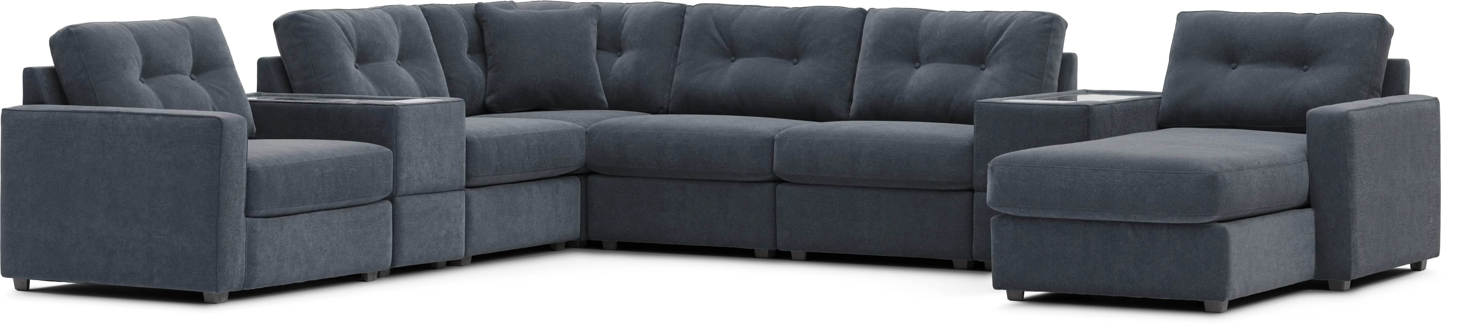 Indigo 8 Pc Power Reclining ModularOne with Media Consoles - Thumbnail - Image 4