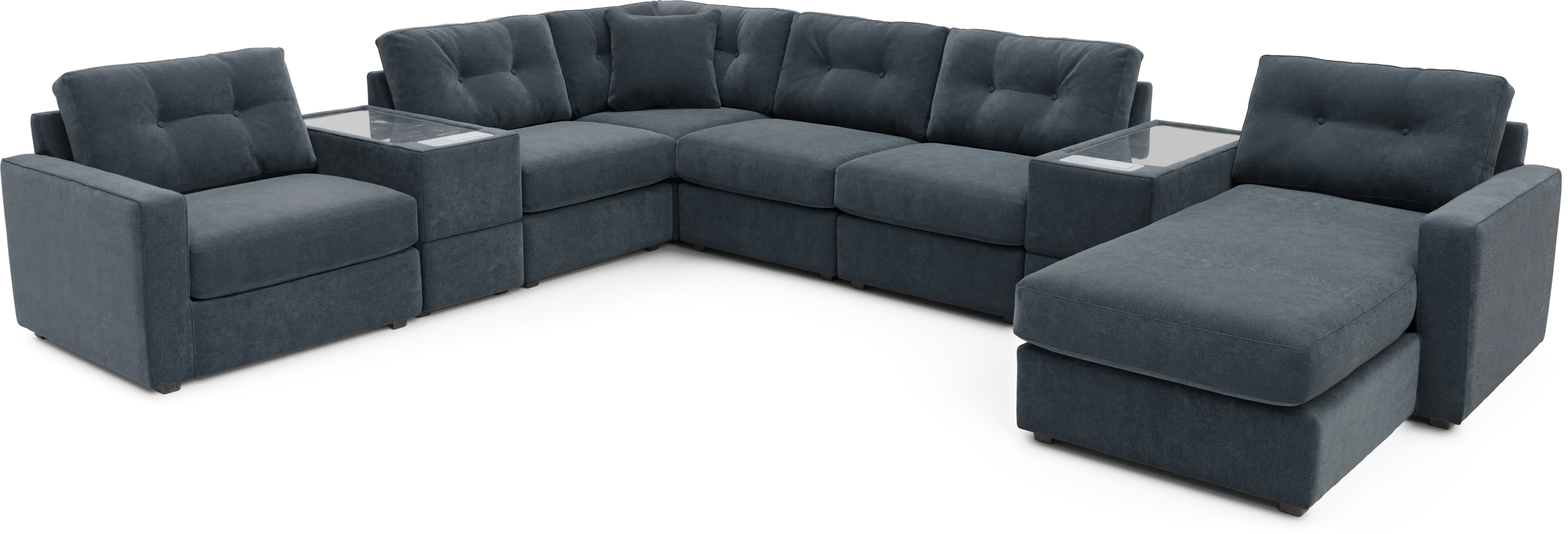 Indigo 8 Pc Power Reclining ModularOne with Media Consoles - Thumbnail - Image 1