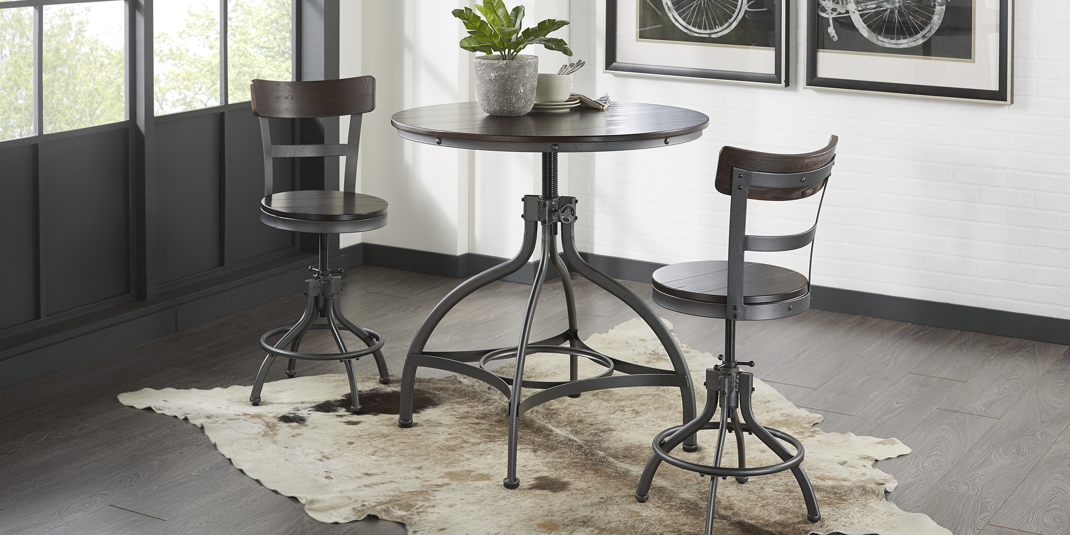 Industry Place Cherry 3 Pc Dining Set - Thumbnail - Image 1