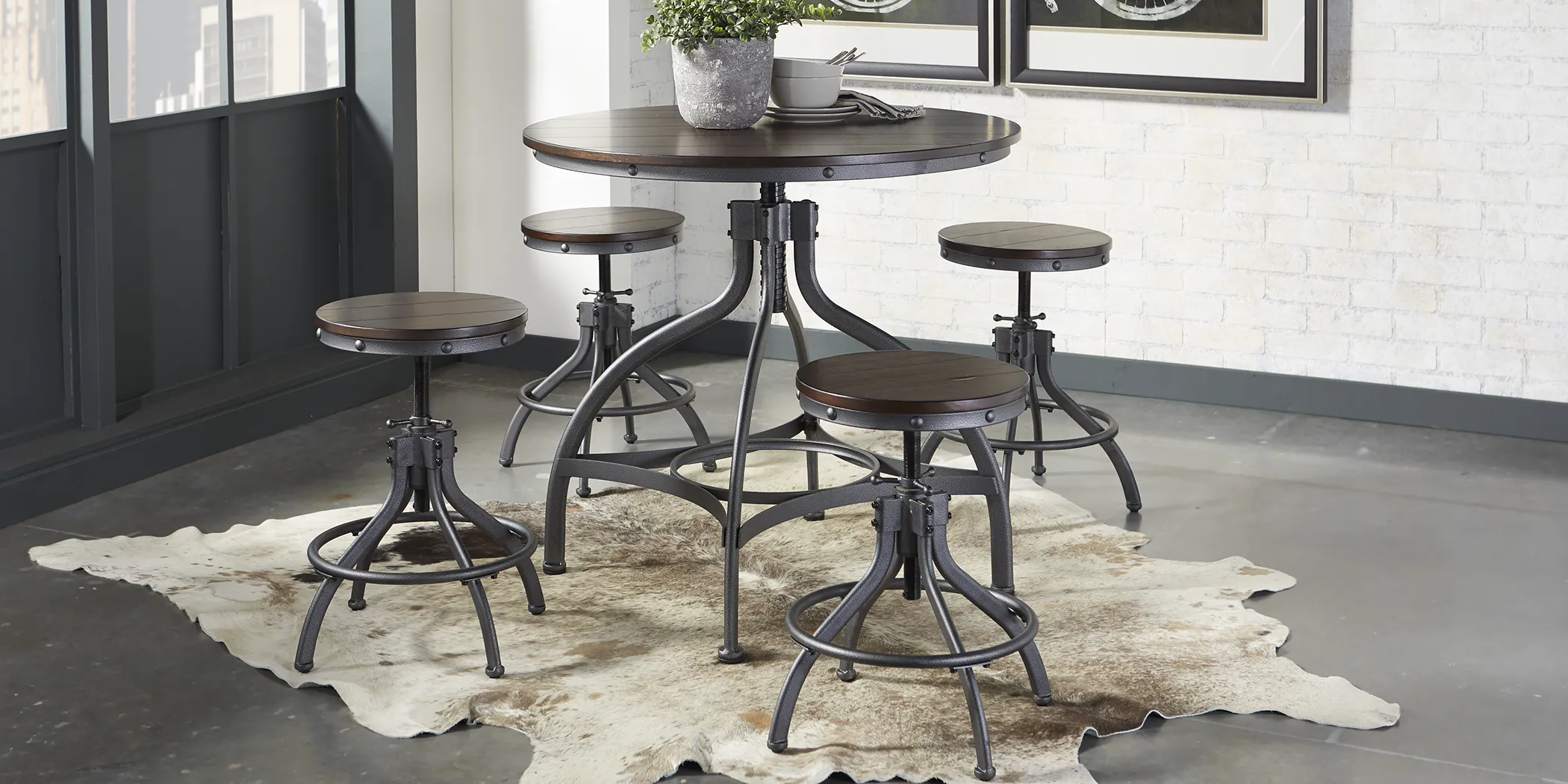 Industry Place Cherry 5 Pc Dining Set - Thumbnail - Image 2