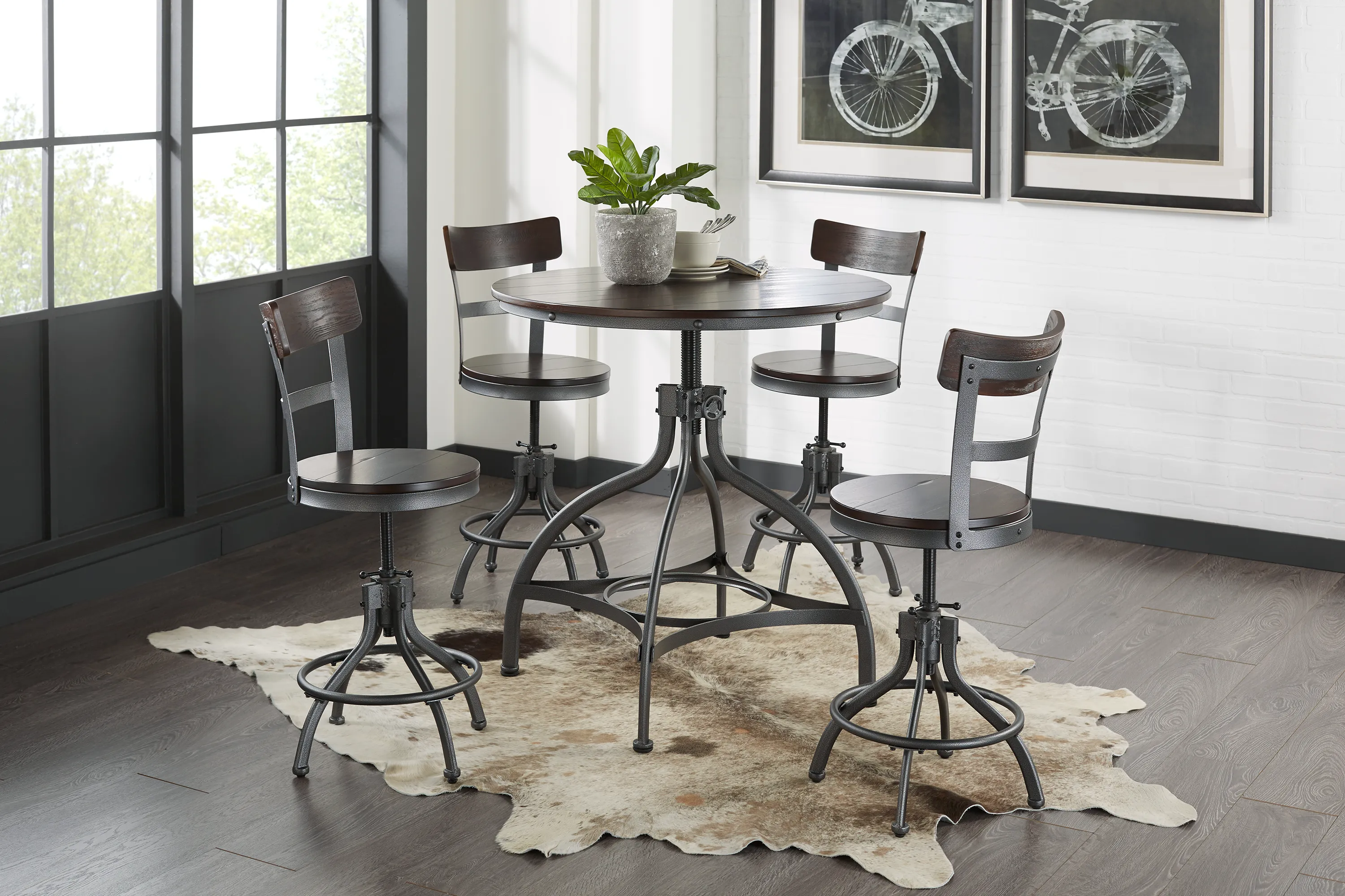 Industry Place Cherry 5 Pc Dining Set - Thumbnail - Image 1