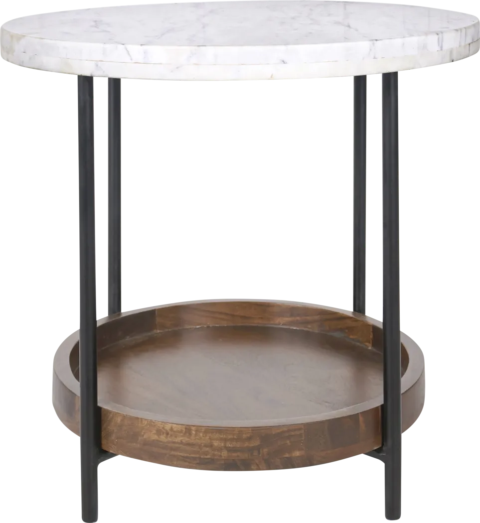 Ingol White/Brown End Table - Thumbnail - Image 3