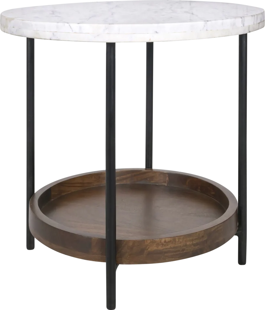 Ingol White/Brown End Table - Thumbnail - Image 4