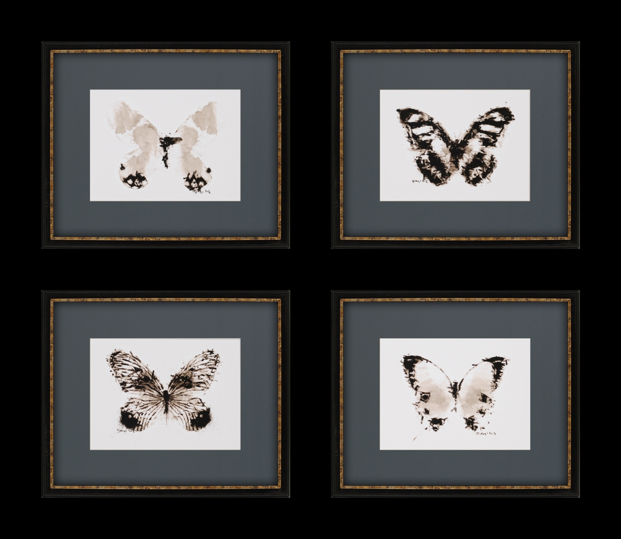 Inked Butterflies Set of 4 Artwork - Thumbnail - Image 1