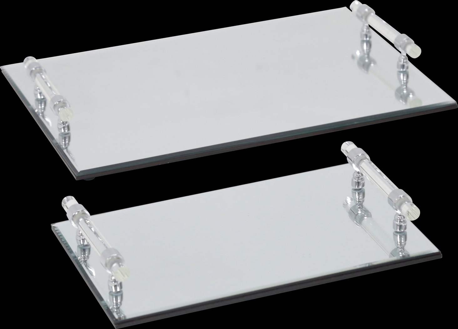 Innerbelt Silver Tray, Set of 2 - Thumbnail - Image 1