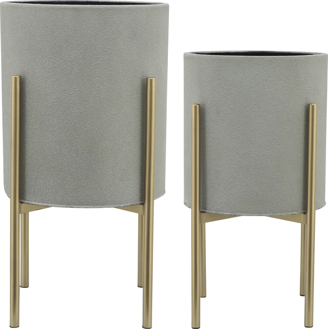 Innglenook Gray Planter, Set of 2 - Thumbnail - Image 1