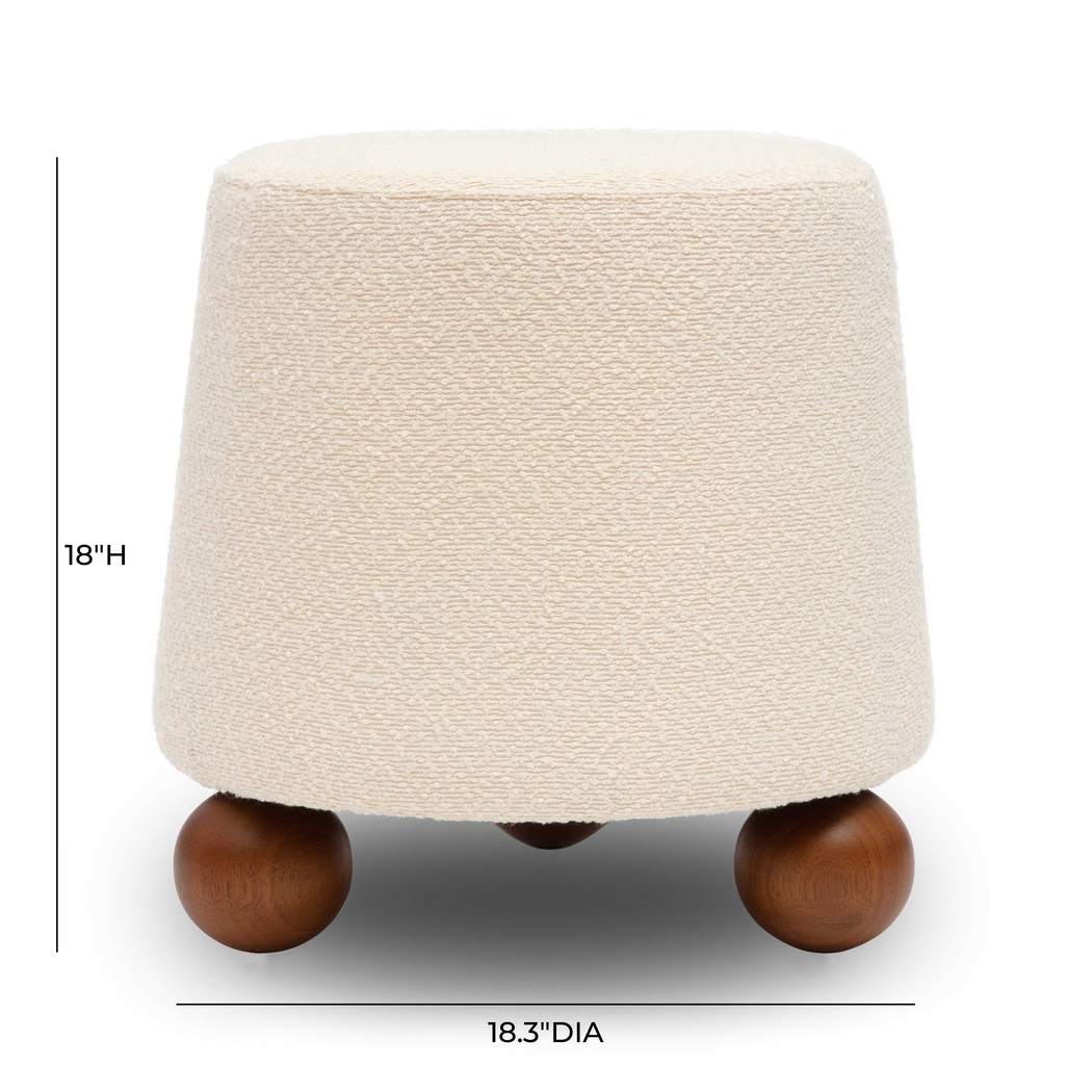 Innitou I Cream Small Ottoman - Thumbnail - Image 7