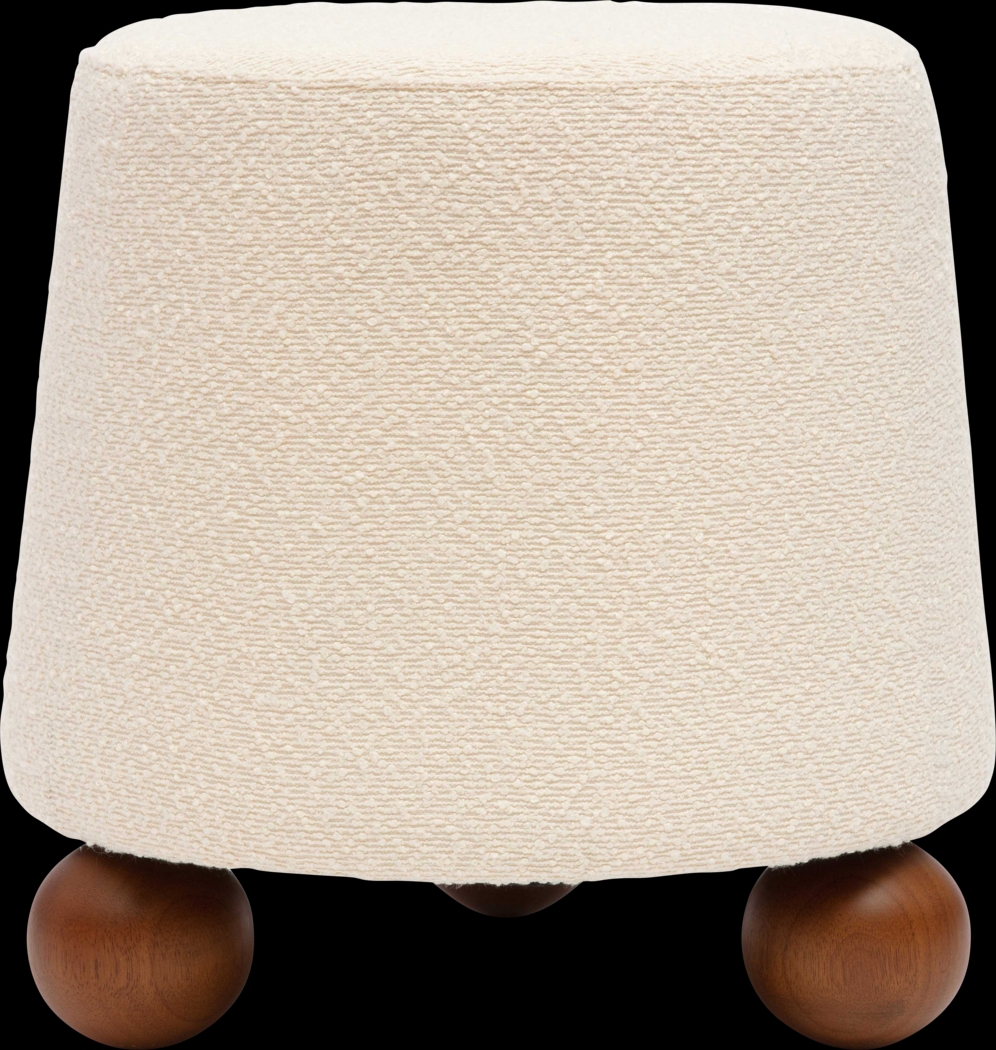 Innitou I Cream Small Ottoman - Thumbnail - Image 1