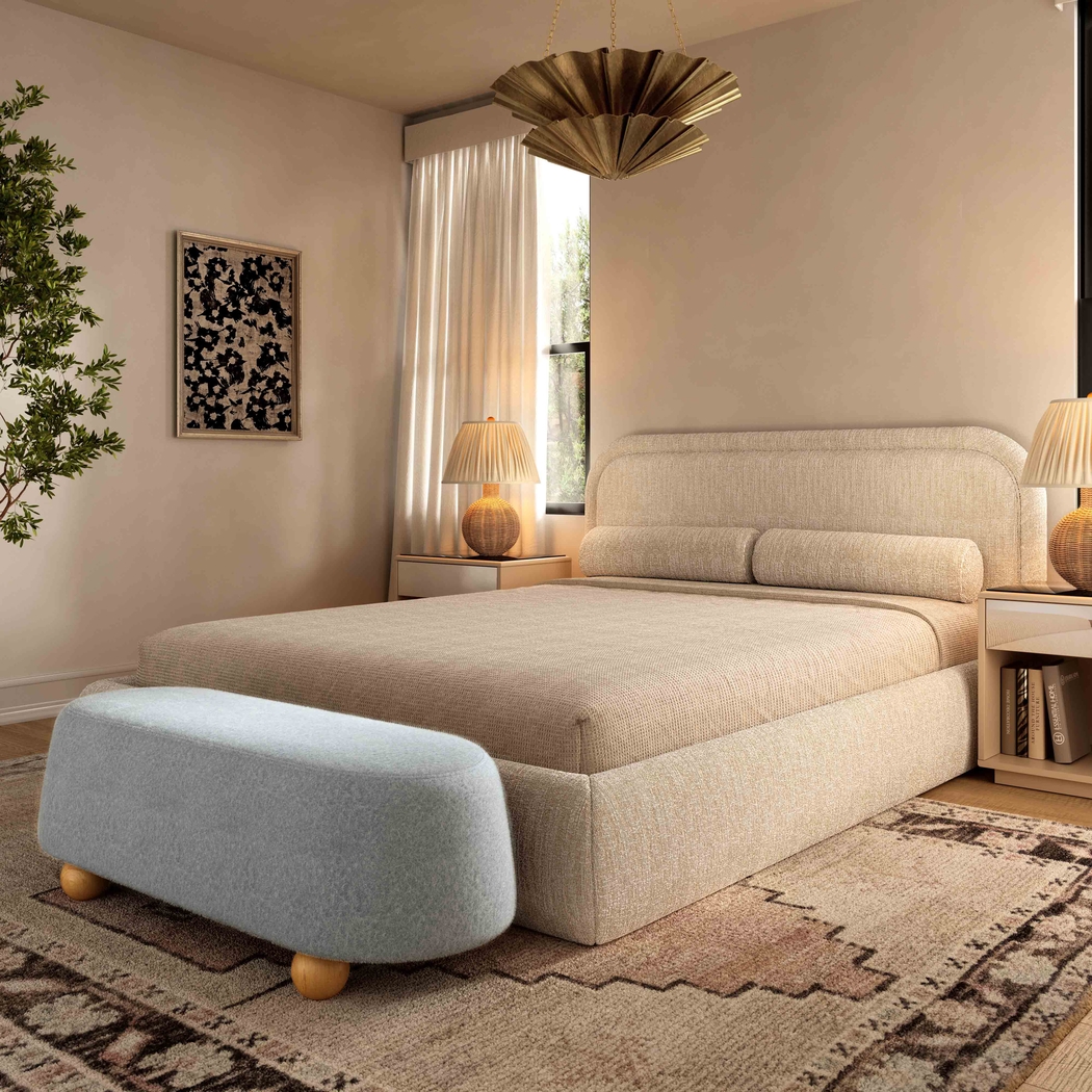 Innitou II Gray Large Ottoman - Thumbnail - Image 2