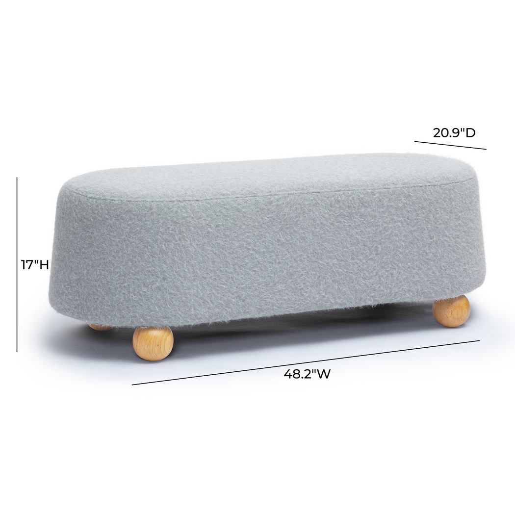 Innitou II Gray Large Ottoman - Thumbnail - Image 6