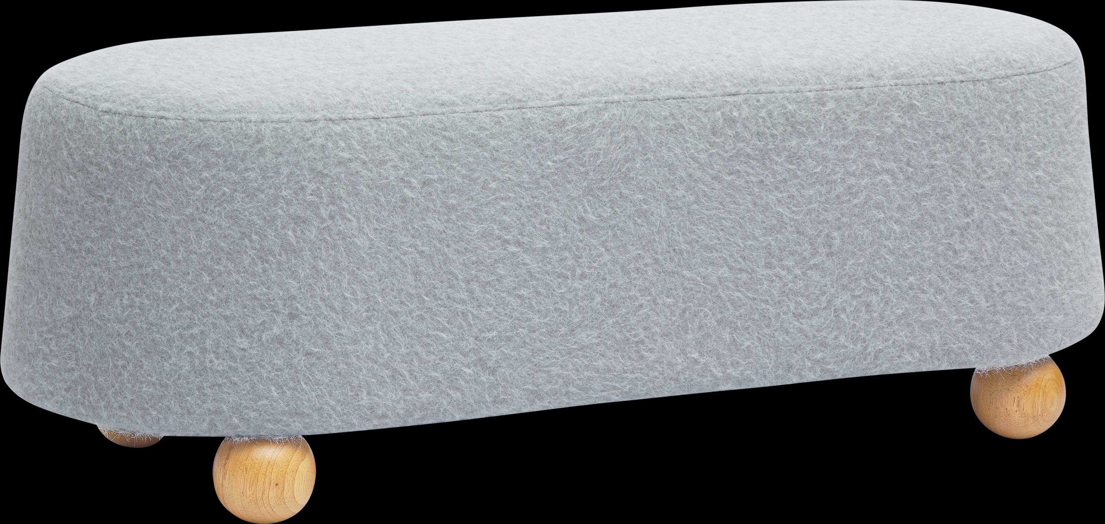 Innitou II Gray Large Ottoman - Thumbnail - Image 1