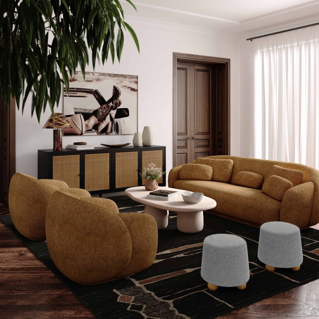 Innitou II Gray Small Ottoman - Thumbnail - Image 2