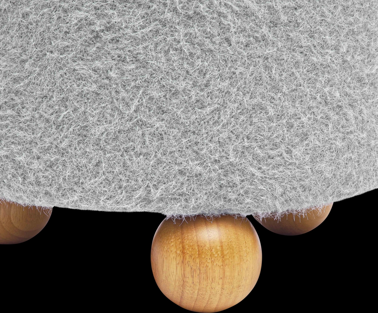 Innitou II Gray Small Ottoman - Thumbnail - Image 5