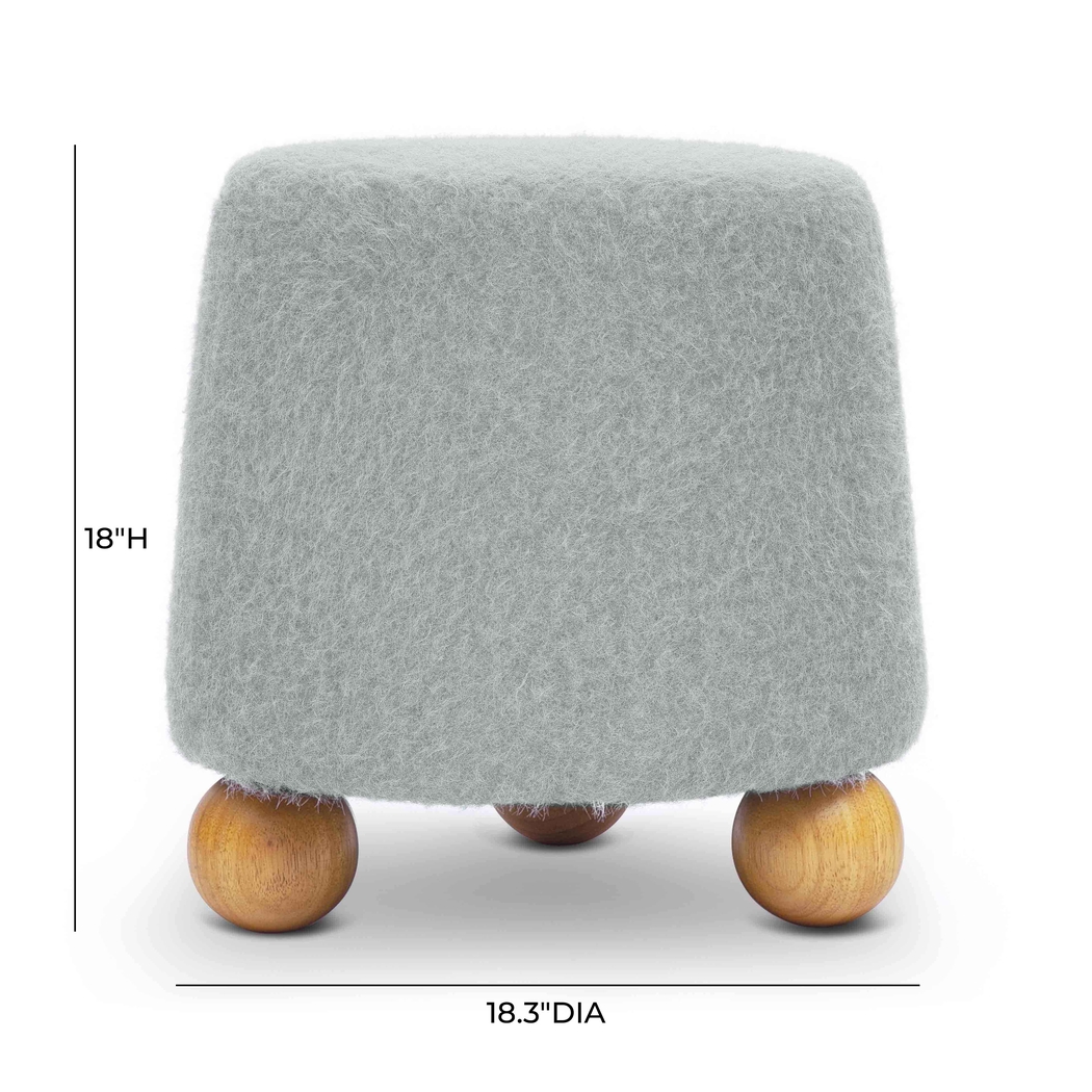 Innitou II Gray Small Ottoman - Thumbnail - Image 6