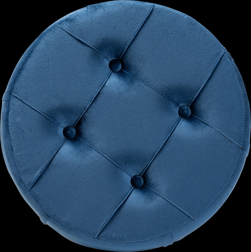 Inona Blue Ottoman - Thumbnail - Image 2