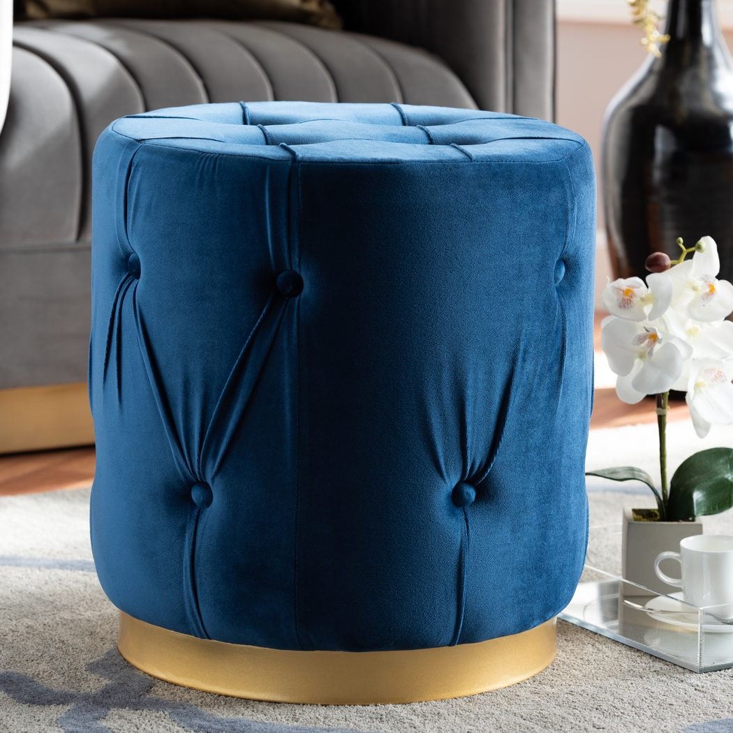 Inona Blue Ottoman - Thumbnail - Image 4