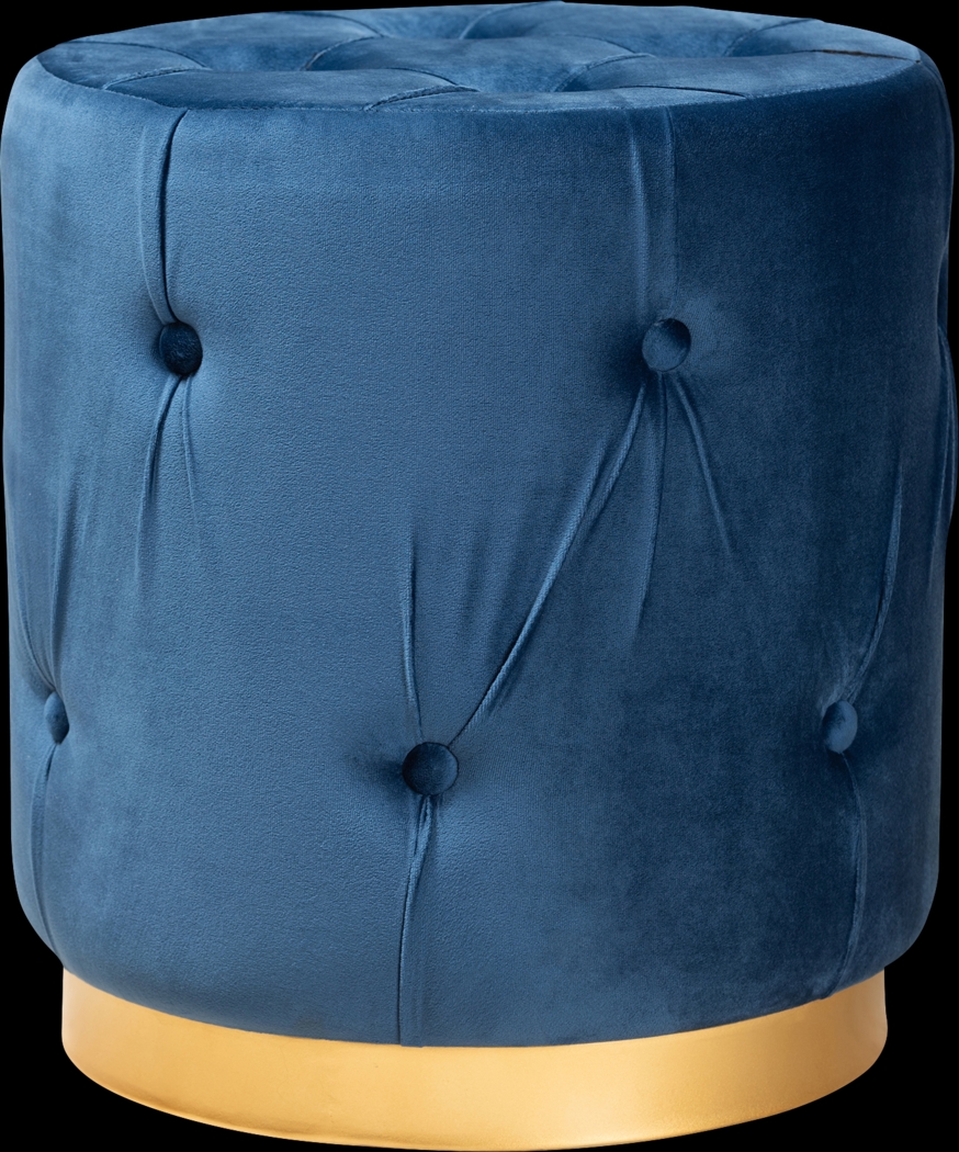 Inona Blue Ottoman - Thumbnail - Image 1