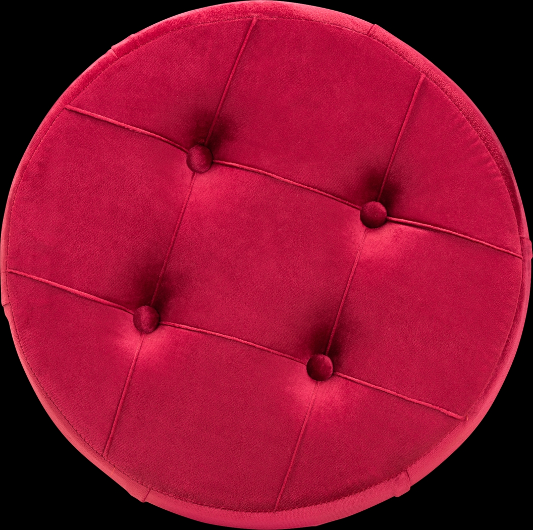 Inona Red Ottoman - Thumbnail - Image 2