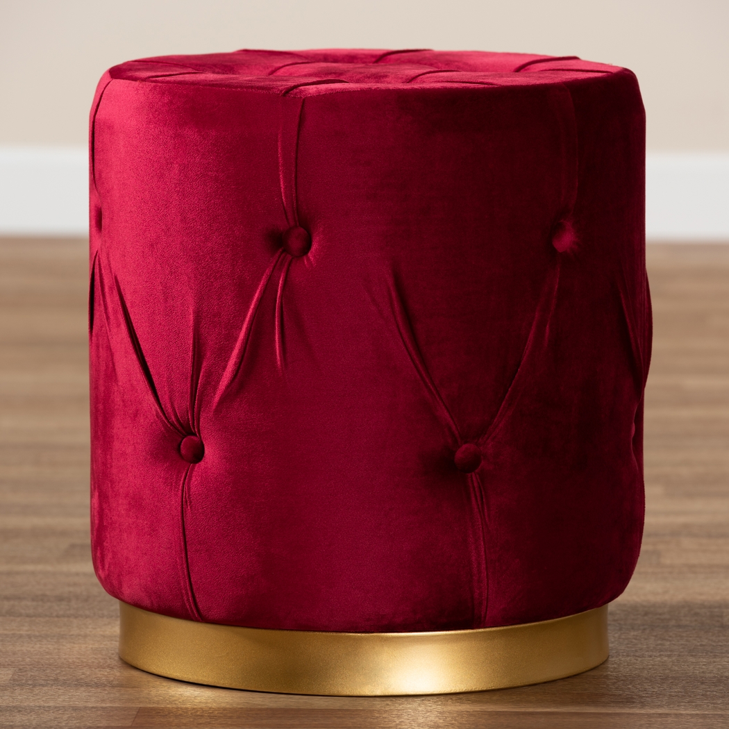 Inona Red Ottoman - Thumbnail - Image 5