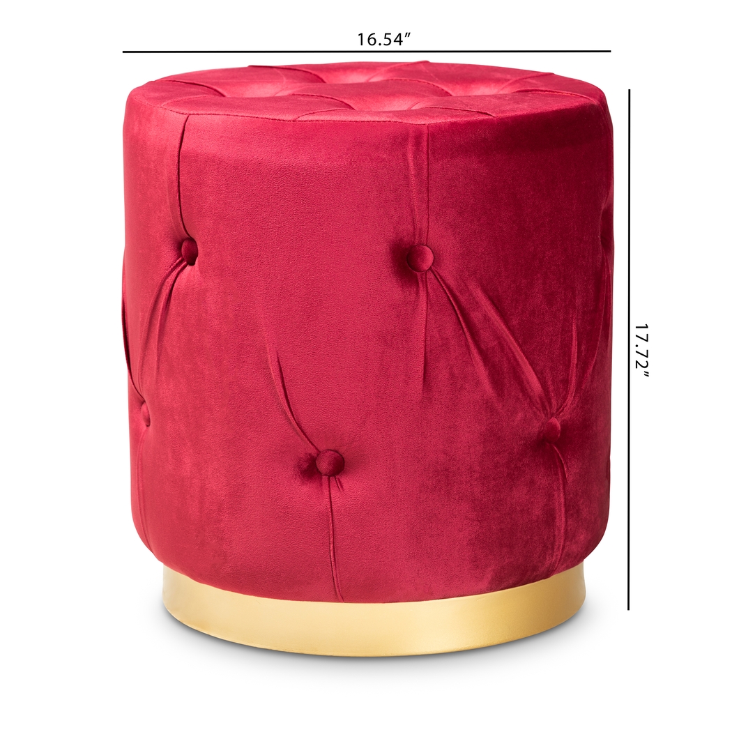 Inona Red Ottoman - Thumbnail - Image 6