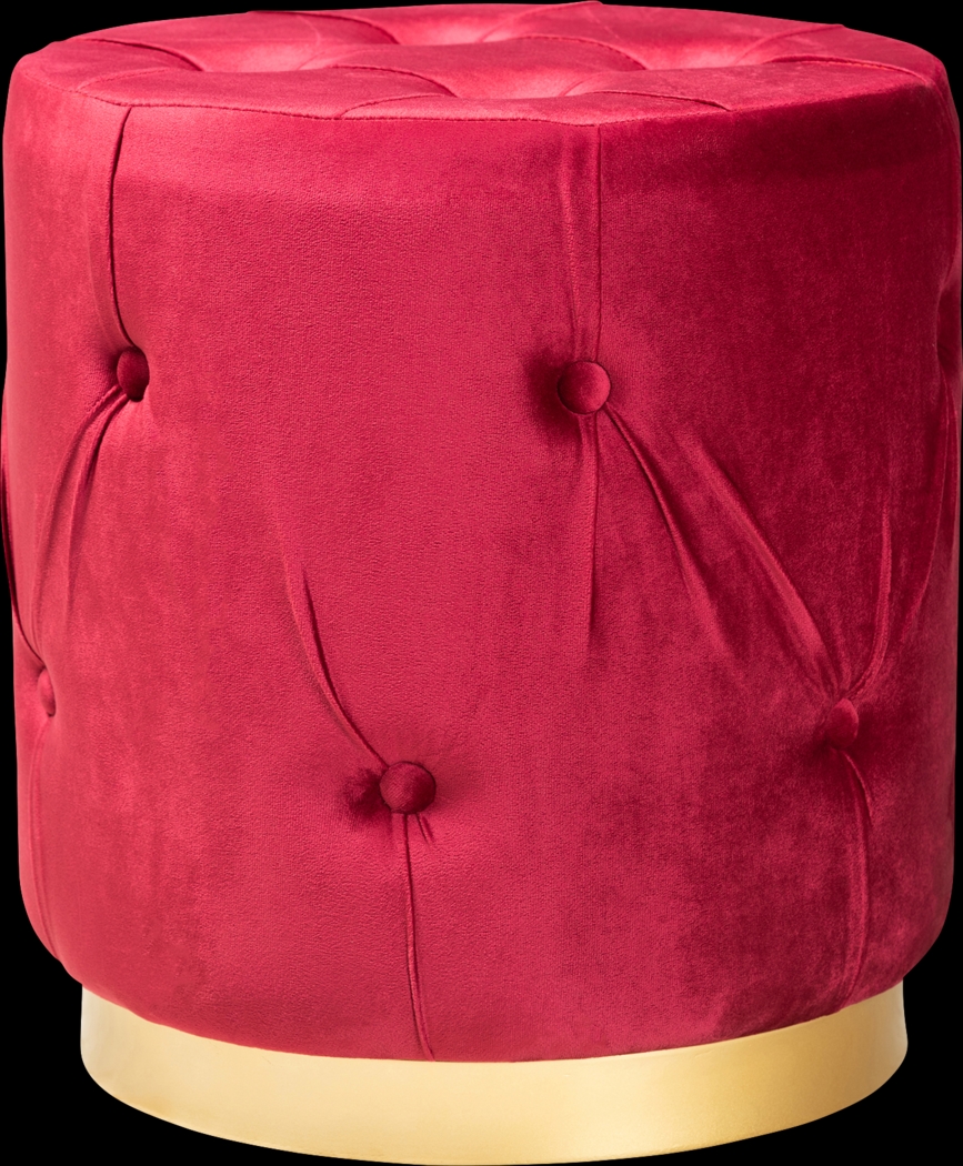 Inona Red Ottoman - Thumbnail - Image 1