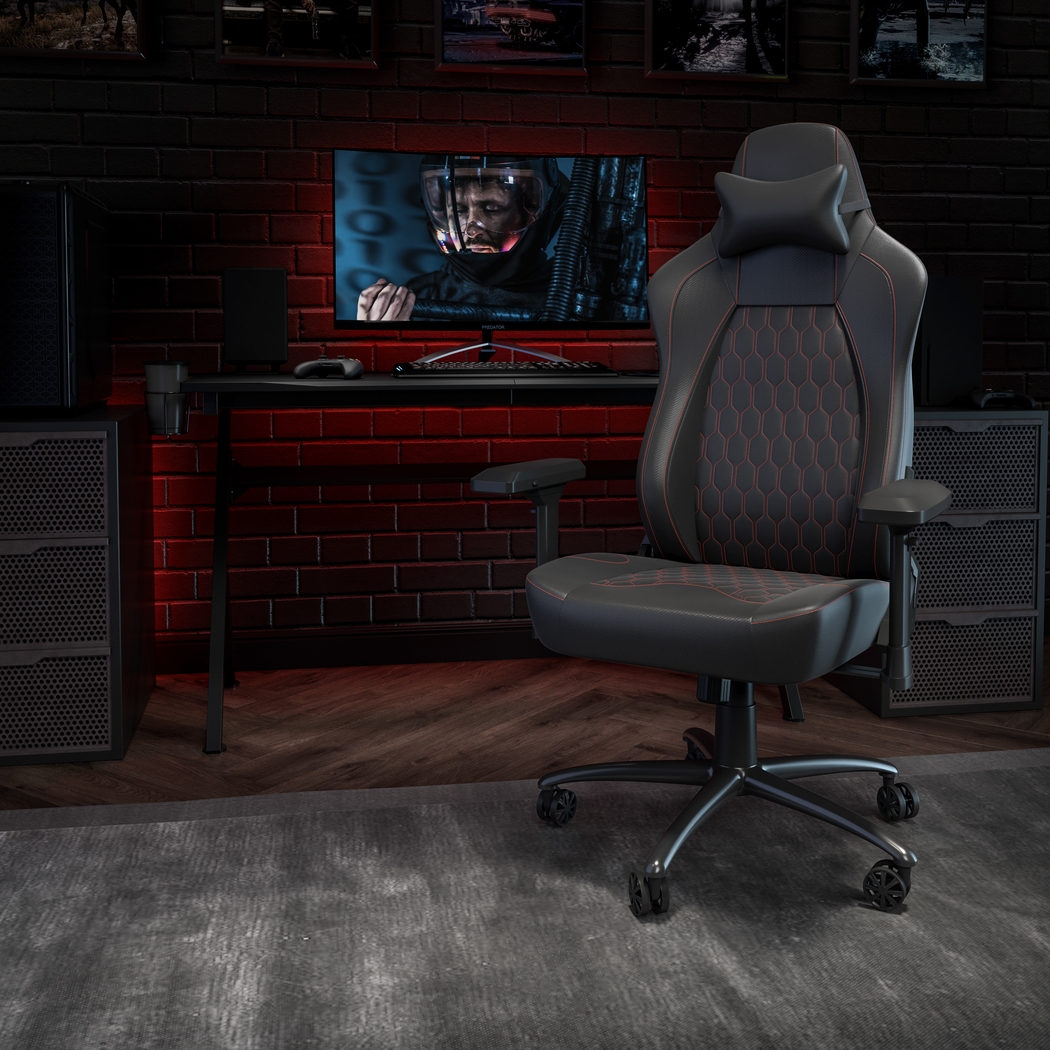 Inshbride Red Office Chair - Thumbnail - Image 3