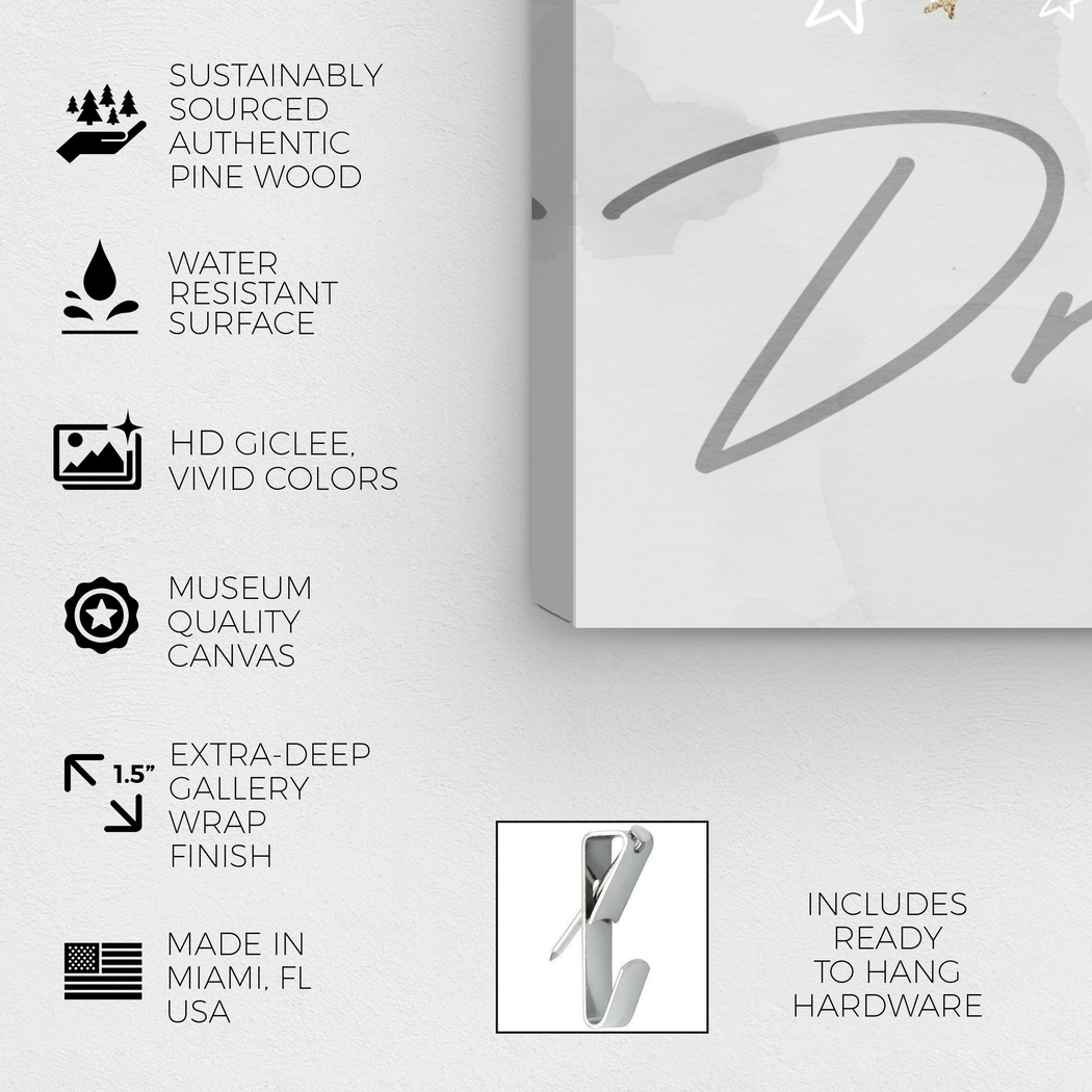 Inspirational Dreams Gray Artwork - Thumbnail - Image 2