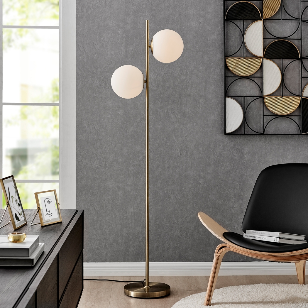 Interlake Place Gold Floor Lamp - Thumbnail - Image 2