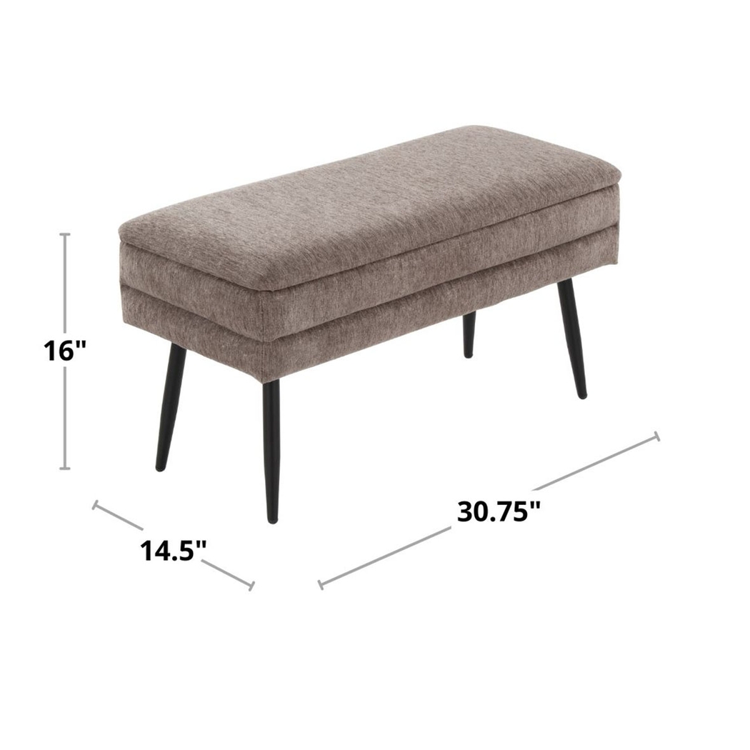 Interlaken II Brown Storage Bench - Thumbnail - Image 12