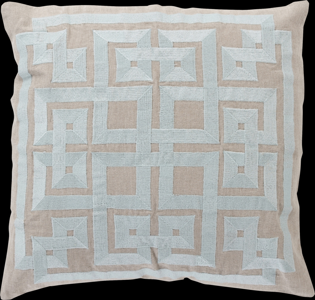 Intersected Geometrics Aqua Accent Pillow - Thumbnail - Image 1