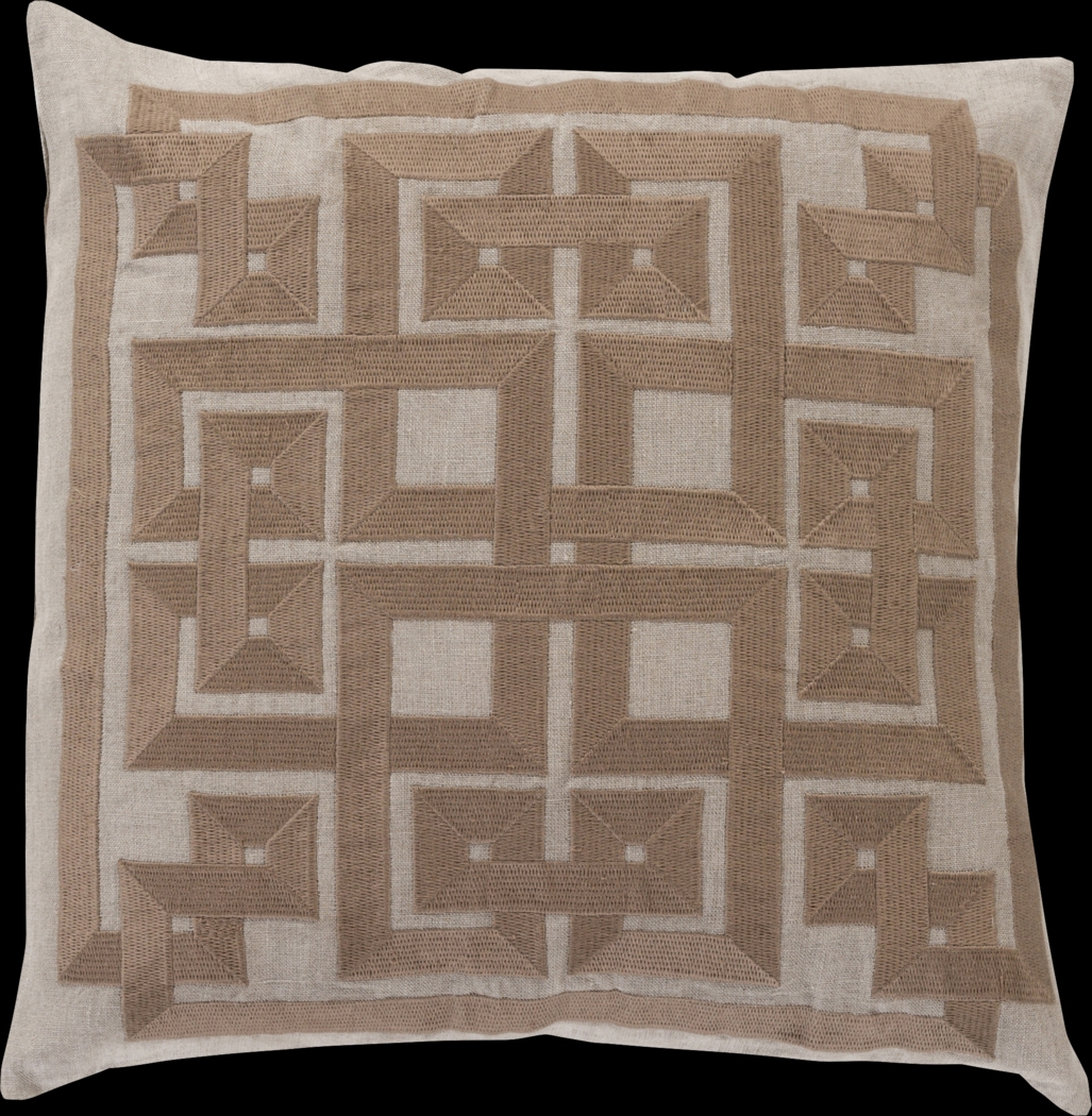 Intersected Geometrics Beige Accent Pillow - Thumbnail - Image 1