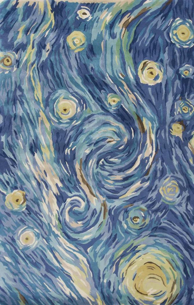 Interstellar Nights Blue 7'9 x 9'9 Rug - Thumbnail - Image 1